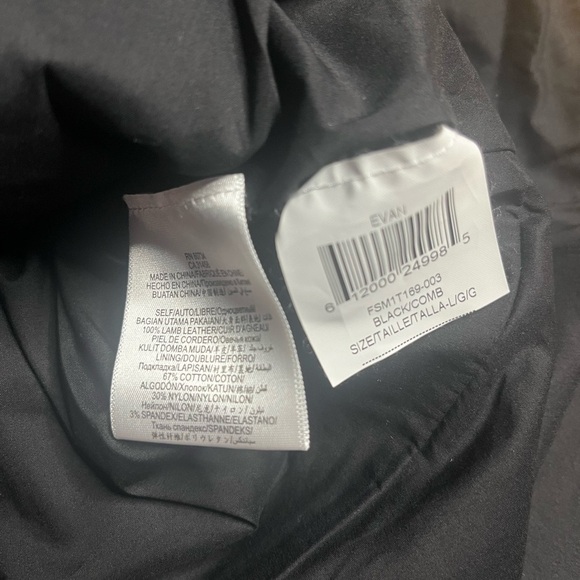 NWOT BCBG Max Azria Runway leather top with color-blocked panels. Size L - Picture 5 of 9